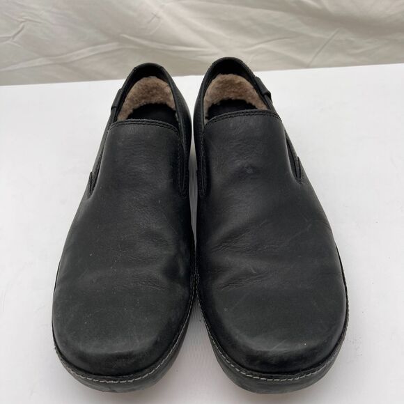 UGG Men\'s Leather Slip On Casual Loafers Shoes Black Size 10 main image 12